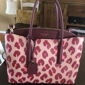 Kate Spade Maroon Leopard Bag- Like New!